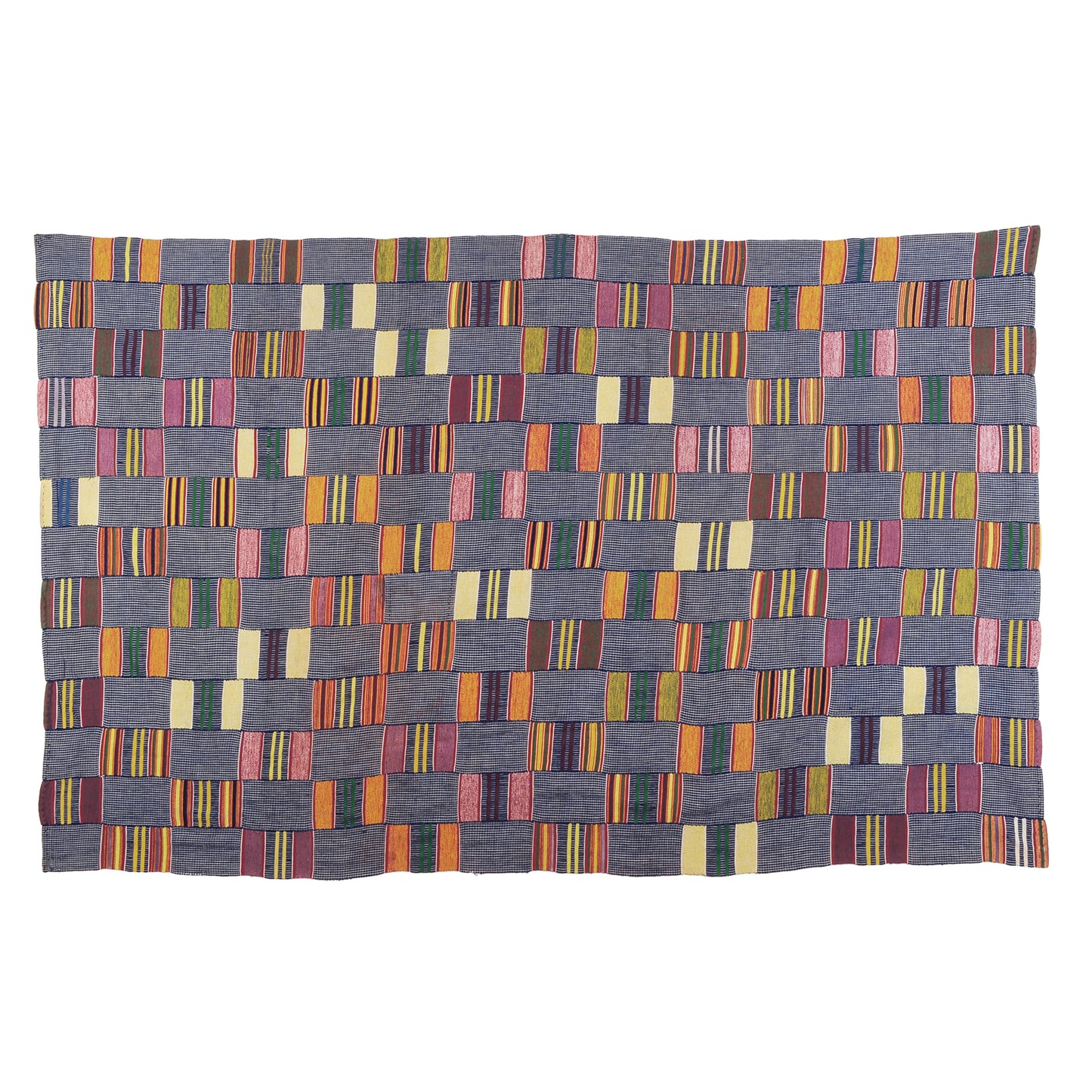 Handwoven Ewe Kente (1960s Vintage, 71¼″×44″, Volta Region)