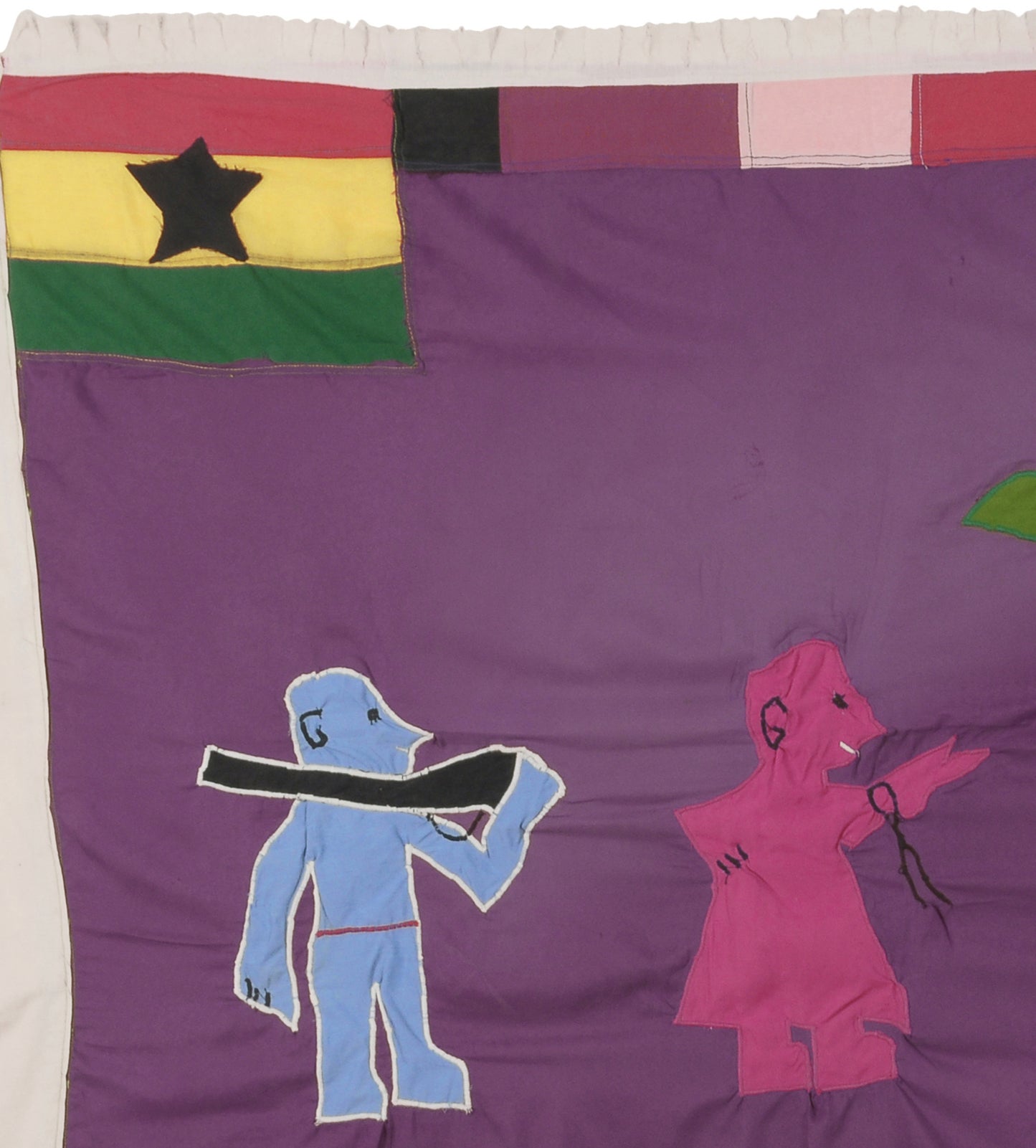 Exquisite Asafo Flag From Ghana - A Tapestry Of Culture / History Fante Africa - alternate view