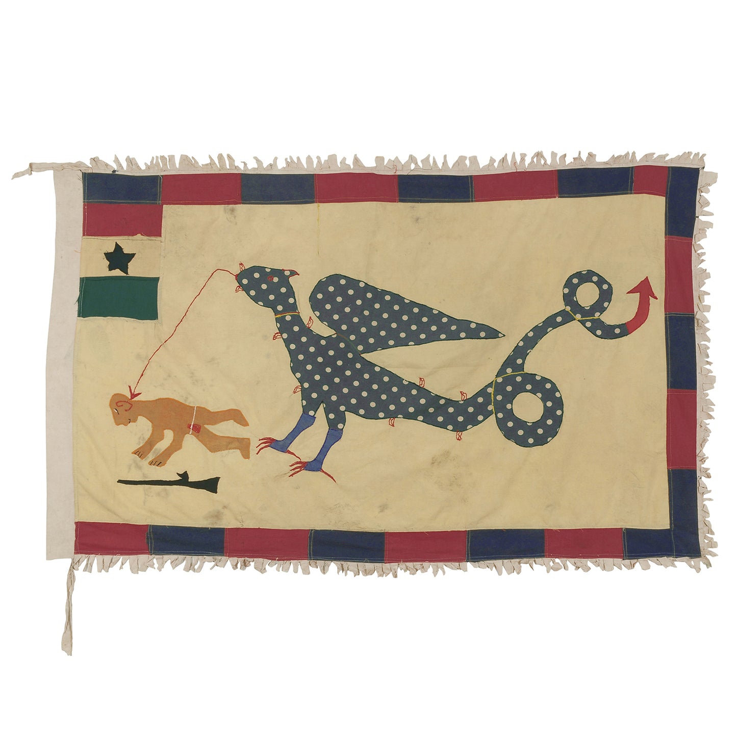 Authentic 54½″×34″ Ghana Asafo Flag – Traditional Fante War Frankaa