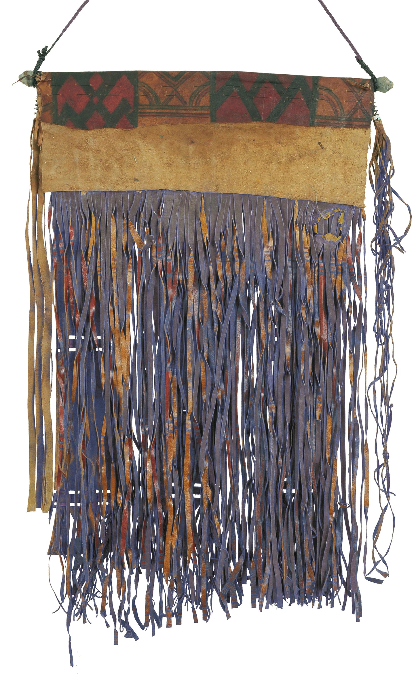 Tuareg Leather Tent Panel African Decoration Mali Niger Sahara - zoomed-in detail