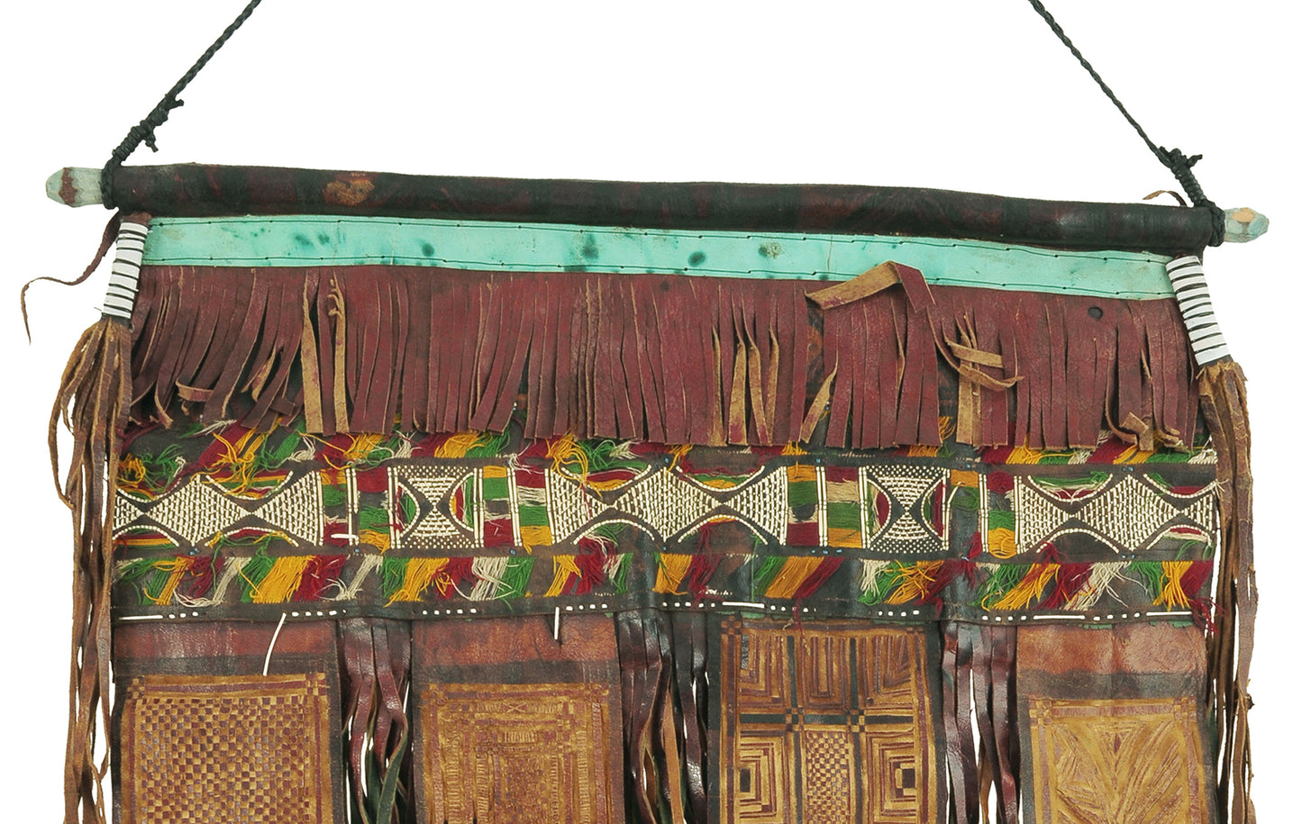 Old African Tuareg Leather Tent Panel Found In Niger Sahara - alternate view