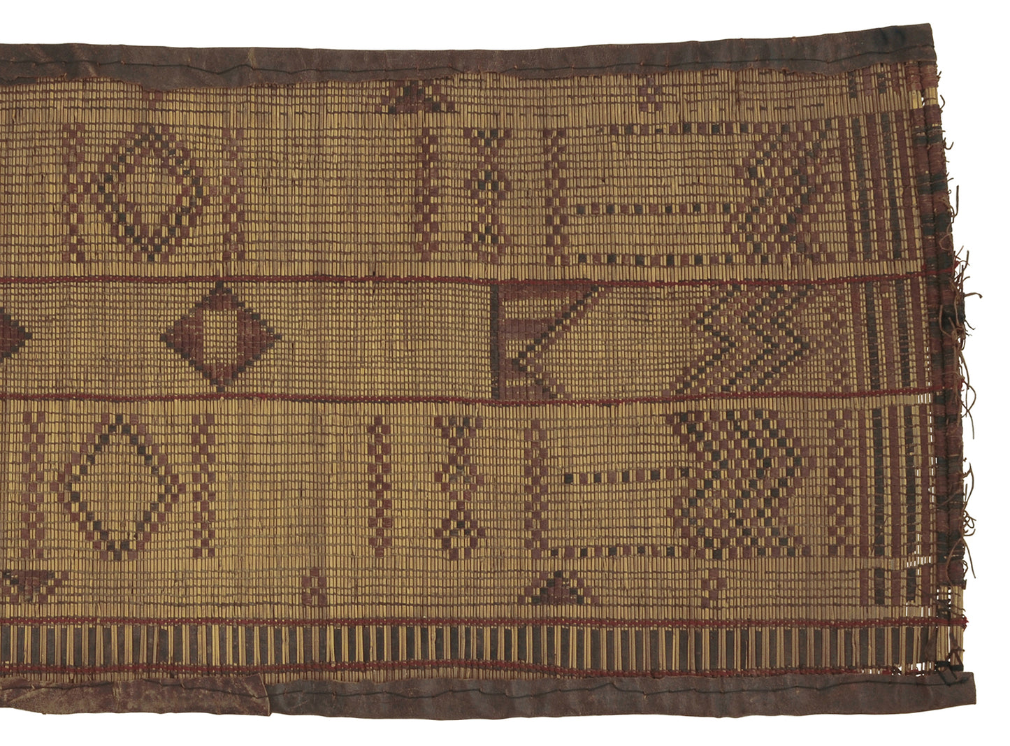 Nomad Ethnic Tuareg Straw Mat 93 × 38 cm – Authentic Sahara Art