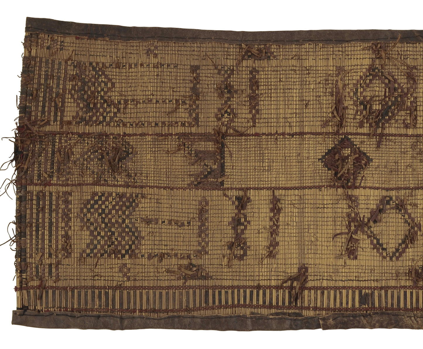 Nomad Ethnic Tuareg Straw Mat 93 × 38 cm – Authentic Sahara Art