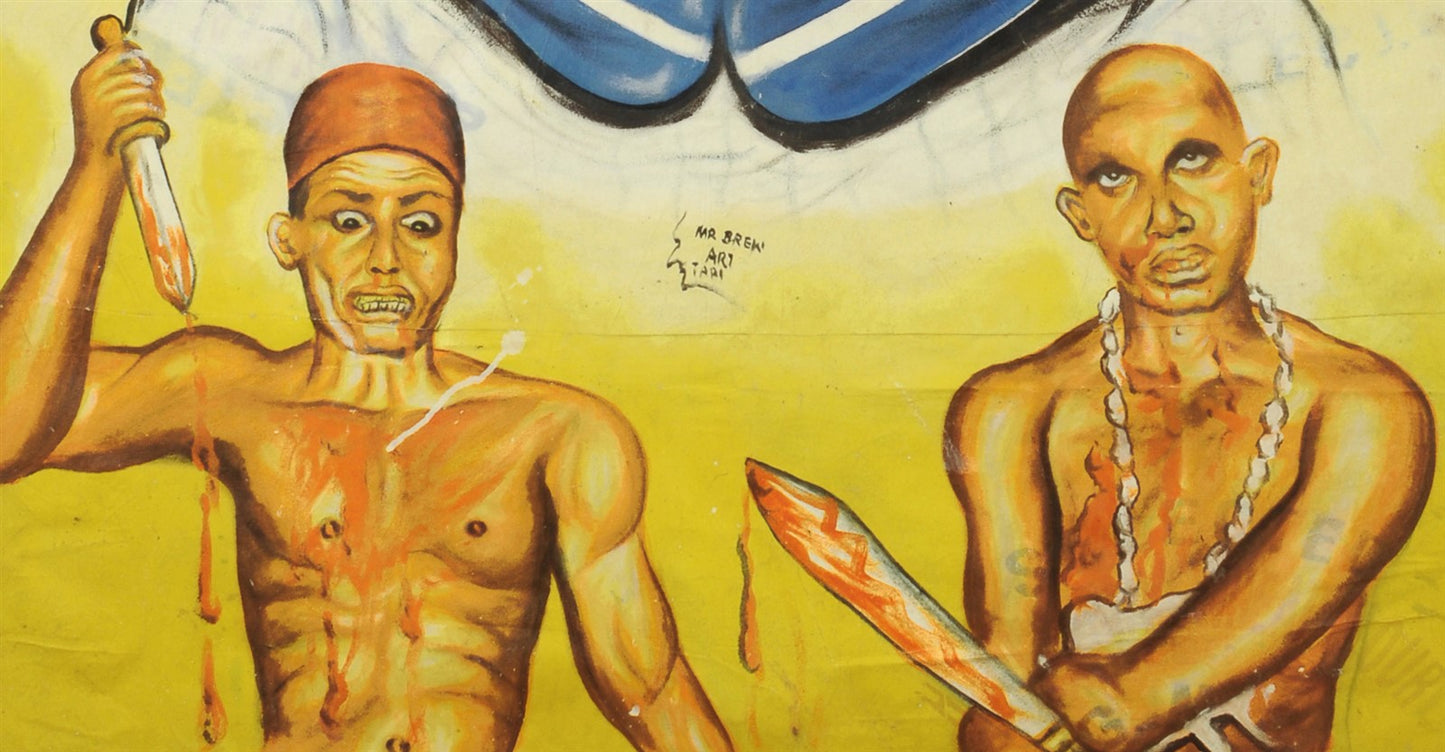 After School Hours Movie Poster - Hand-Painted In Ghana - close-up