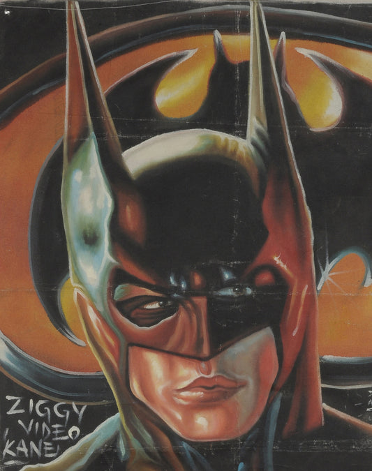Batman Movie Poster 1989 Authentic Hand-Painted In Ghana - alternate view