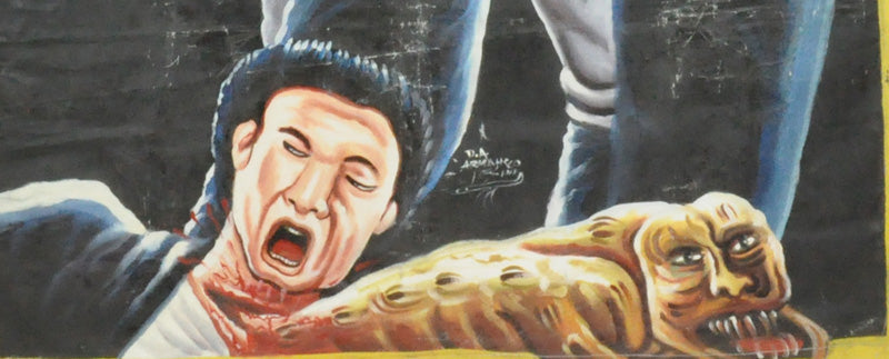 Friday The 13Th Horror Movie Poster - Authentic Ghanaian Hand-Painted Art - close-up