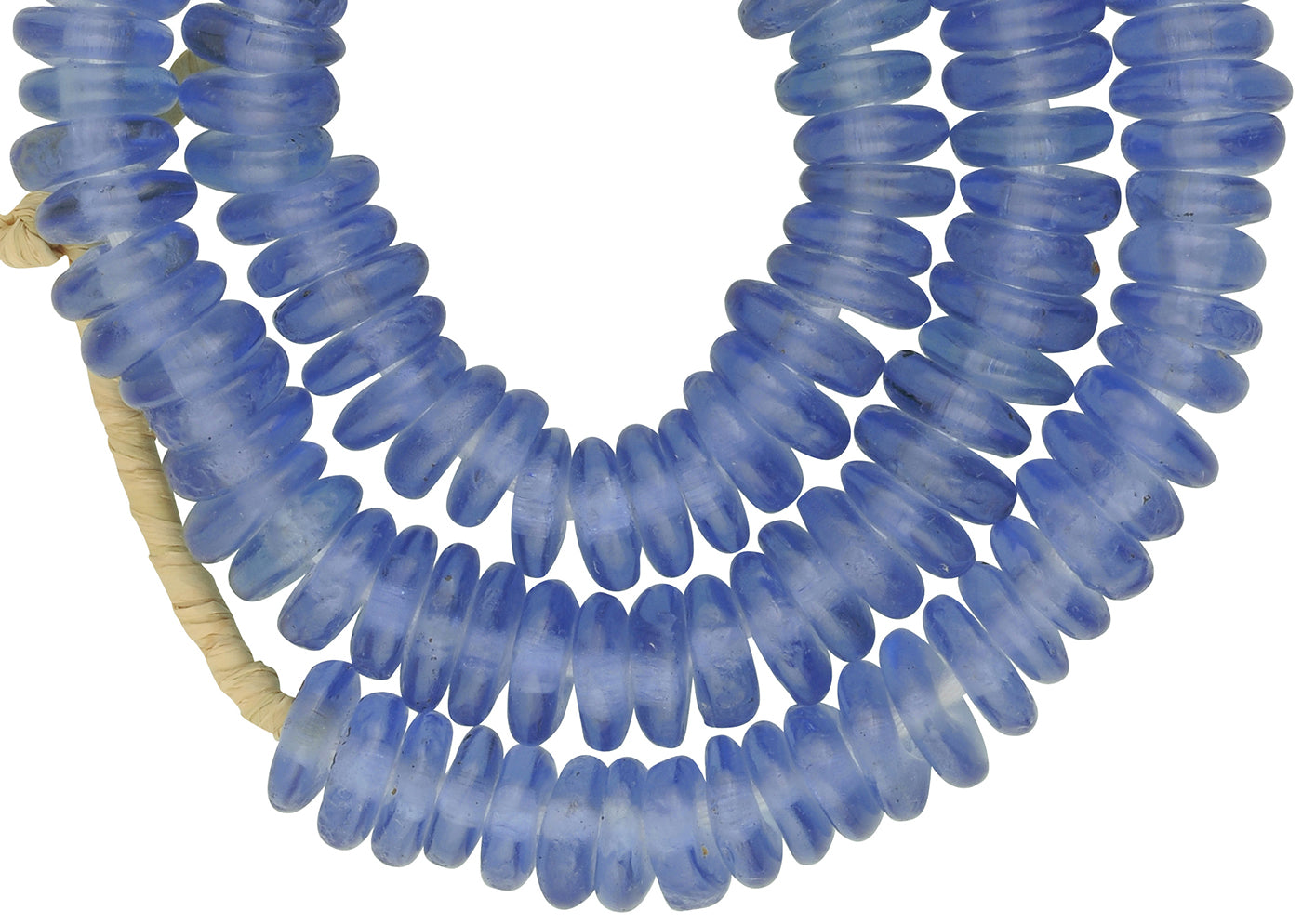 Authentic Ghanaian Recycled Glass Beads - African Trade Beads - close-up