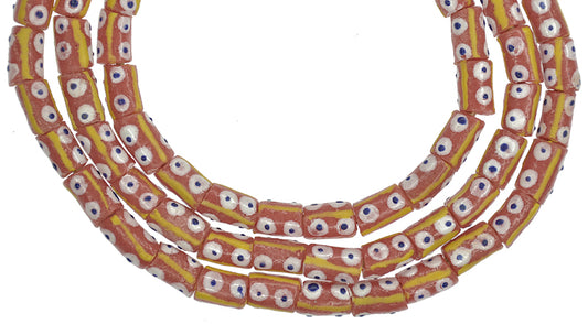 Fancy African Trade Powder Glass Beads - 6Mm Ghana Krobo Strand - alternate view