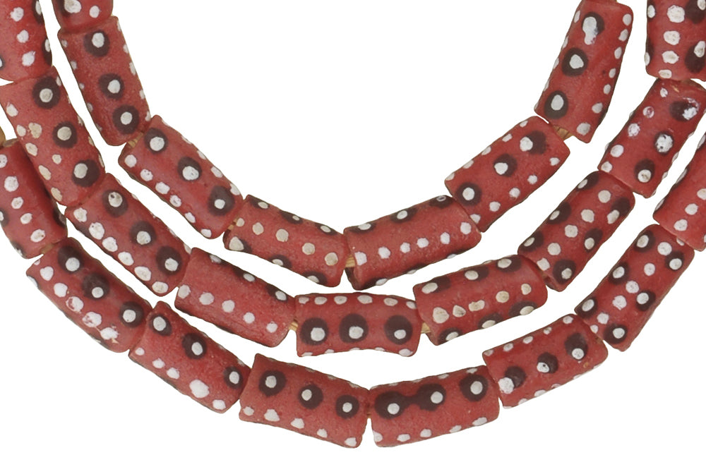 New African Krobo Powder Glass Beads Imitating Venetian Fancy Beads - alternate view