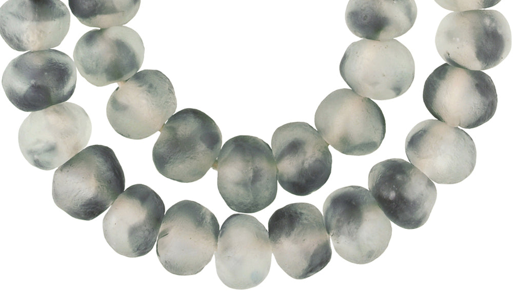 X-Large Multicolored Recycled Glass Beads - Handmade In Ghana - alternate view