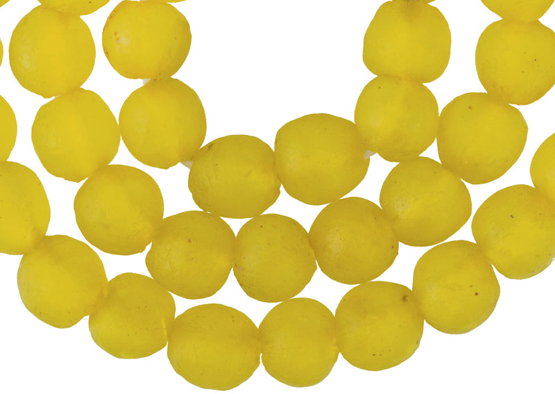 Translucent Krobo Powder Glass Beads 13Mm - African Trade Beads - alternate view