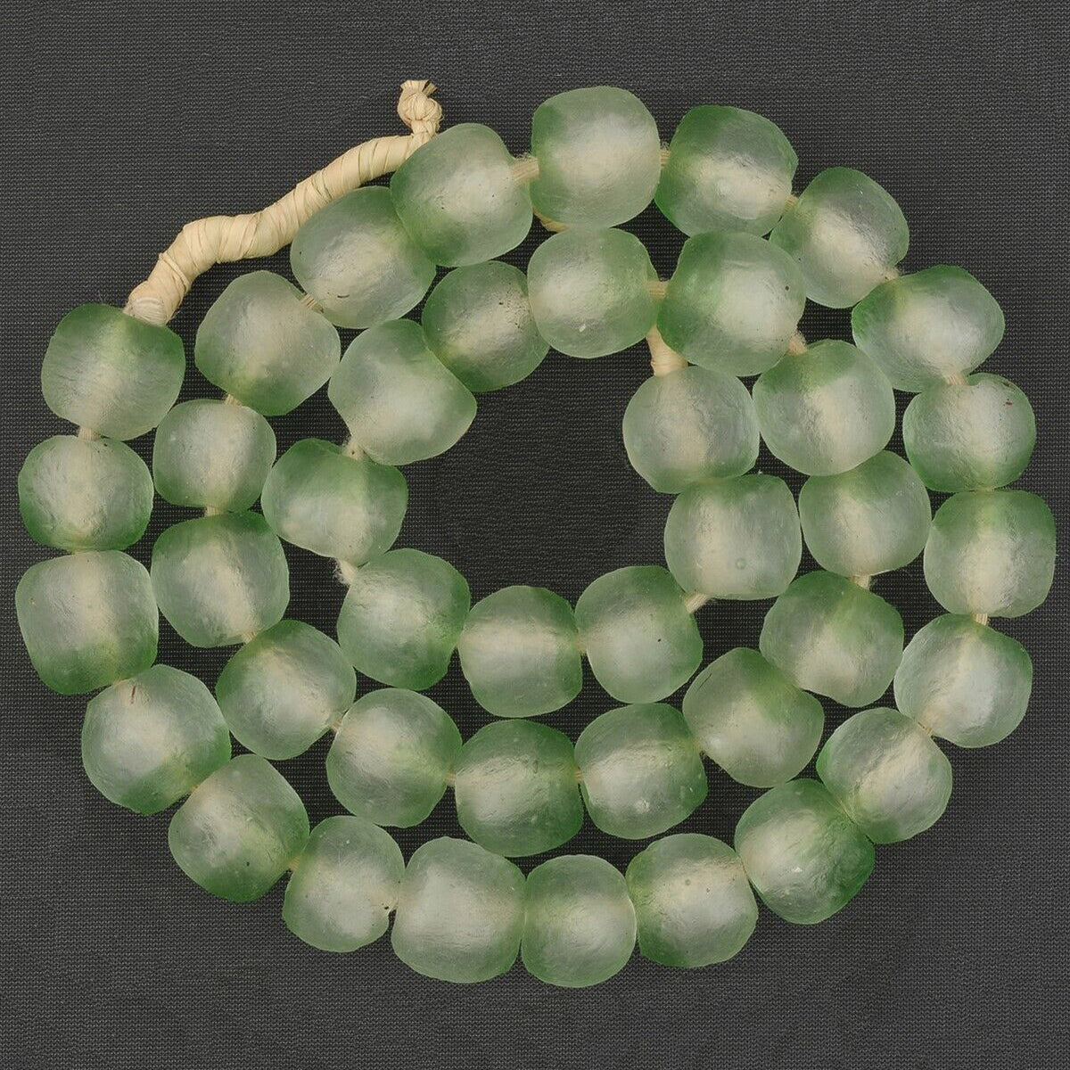 Translucent 14Mm Krobo Glass Beads - African Trade Beads 20" Strand