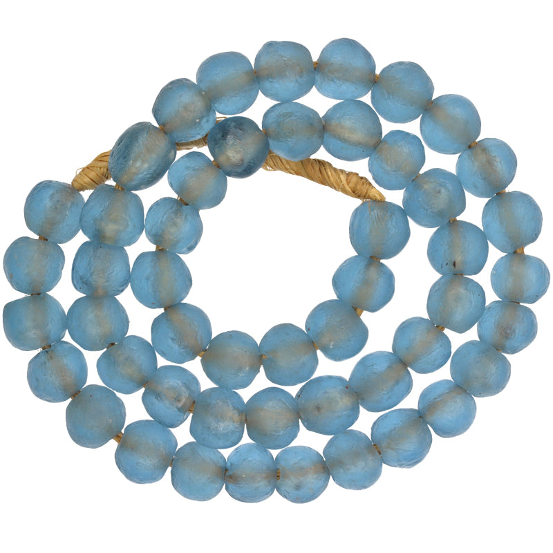 Translucent Krobo Glass Beads, 13-14Mm, Handmade Ghana Beads