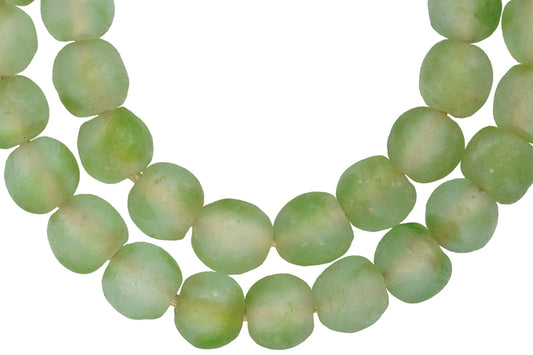 Large Translucent Krobo Glass Beads - Recycled African Trade Beads - alternate view