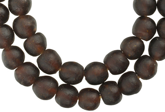 Large Translucent Krobo Glass Beads - Recycled African Trade Beads - alternate view