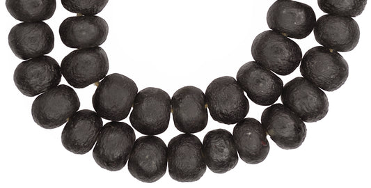 X-Large African Krobo Glass Beads, Recycled Venetian-Style Beads - alternate view