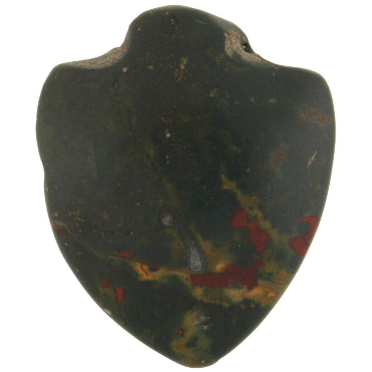 Африканский торговый антикварный зеленый агат -каменный кусочный кусочный сердце Cambay India Old