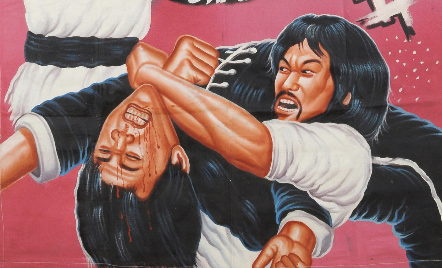 The Victim Movie Poster - Authentic Hand-Painted Ghana Art - close-up