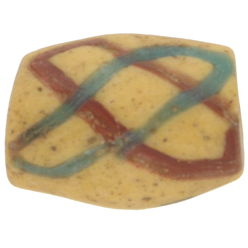 Authentic Old Akoso Krobo Powder Glass Bead – 19×14 mm African Trade
