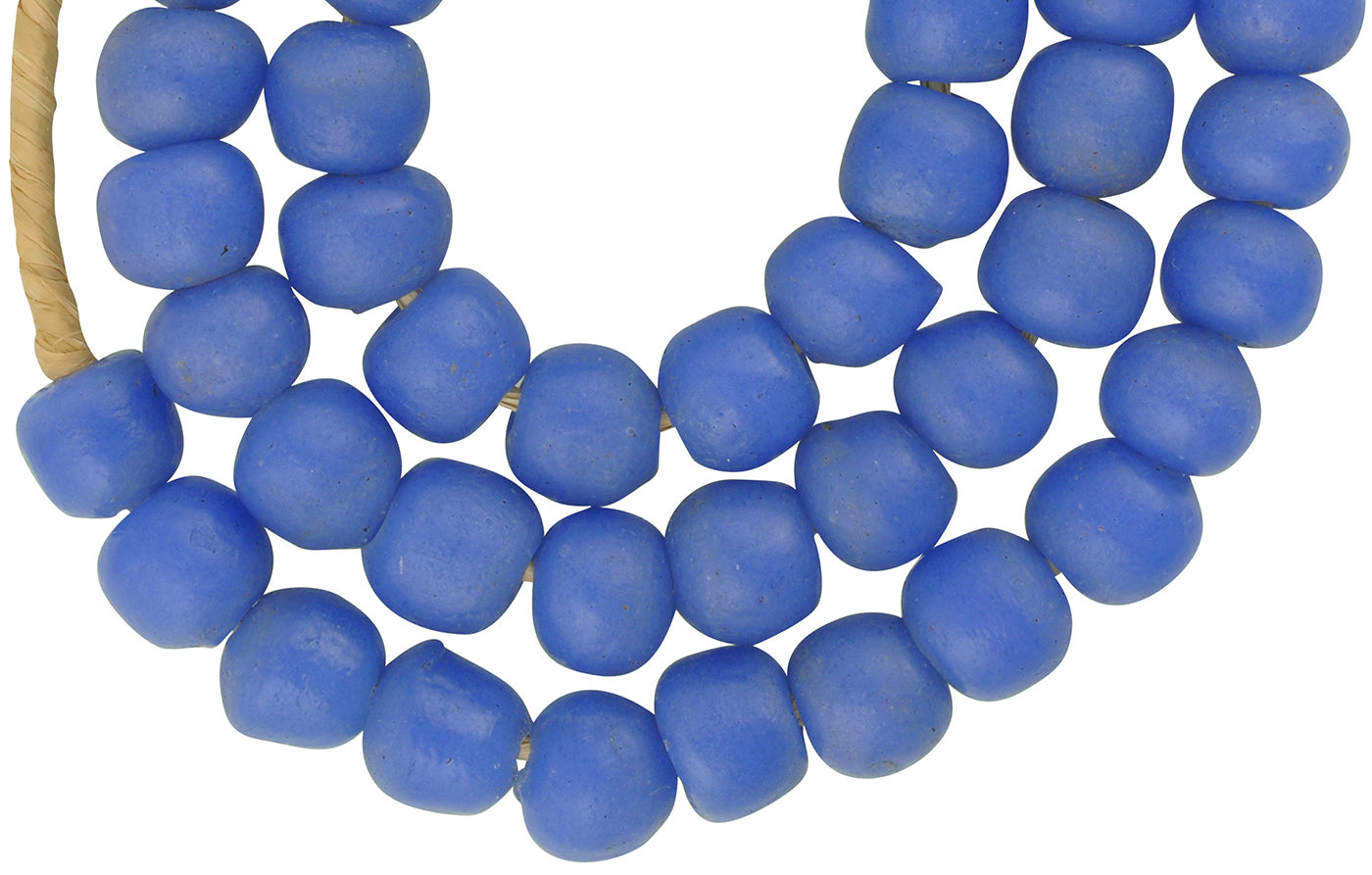 12Mm Recycled Krobo Glass Beads - African Trade Beads, Ghana - close-up