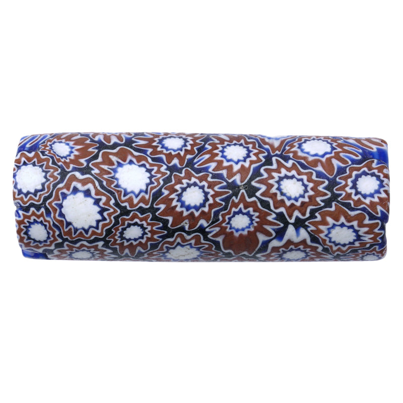 Antique Venetian Millefiori Mosaic Glass Trade Bead - Large 33X12Mm