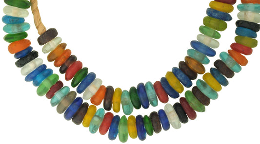 New Krobo Glass Trade Beads - Colorful Ghanaian Recycled Art - alternate view