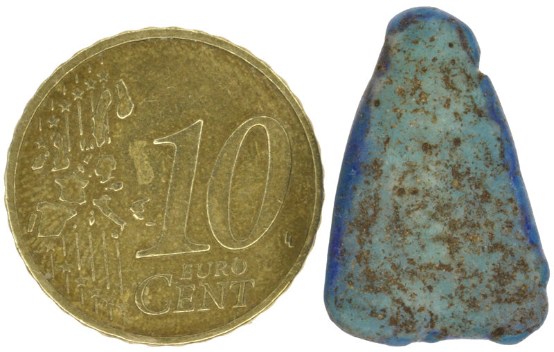 Rare Large Blue Kiffa Glass Bead - Handmade In Mauritania - product focus