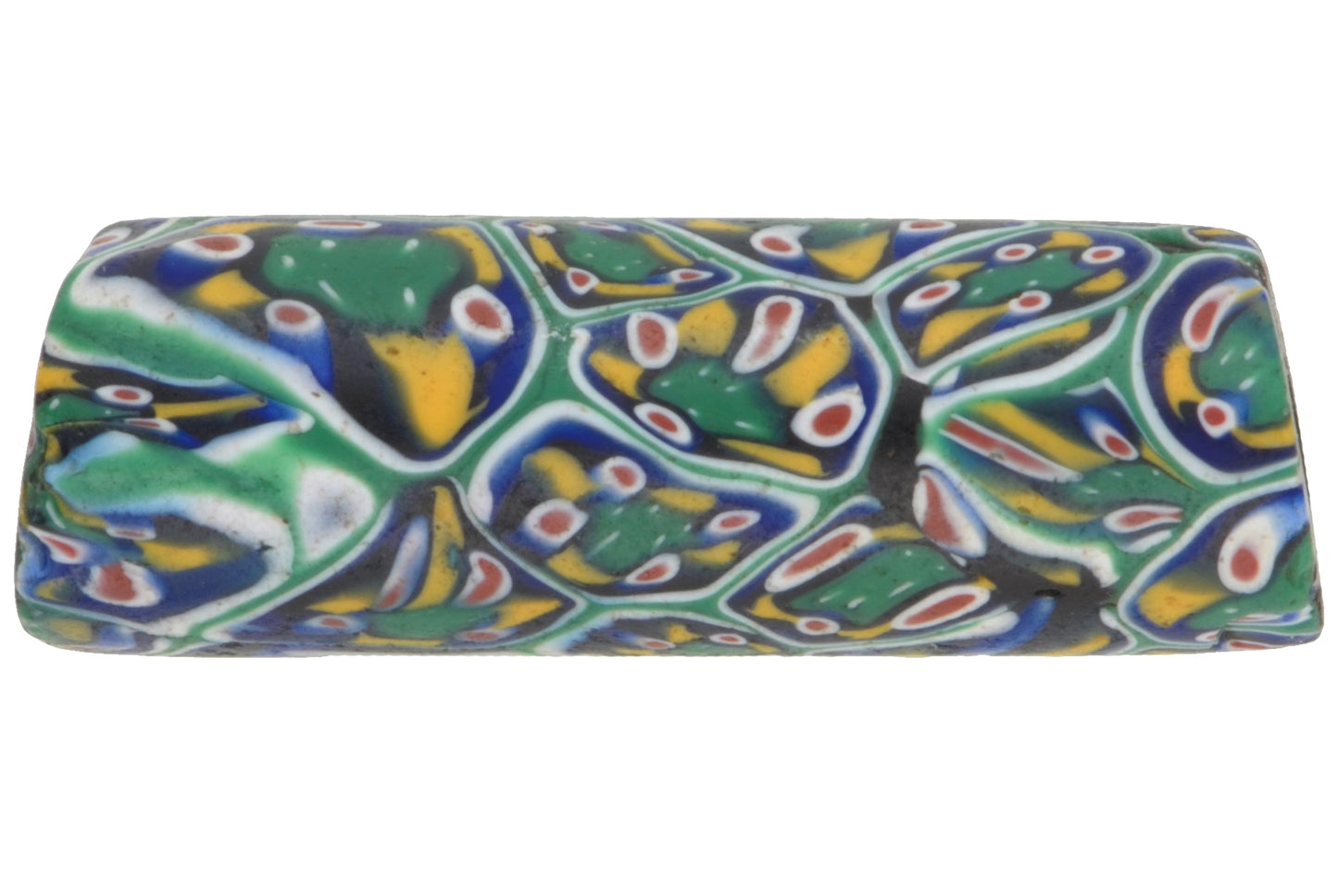 Antique Large Millefiori Venetian Mosaic Glass Trade Bead, African Trade - alternate view