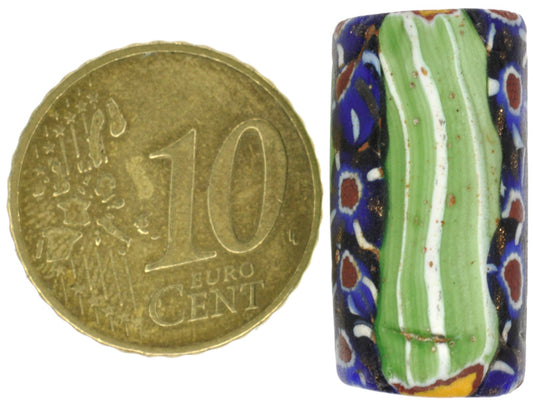 Antique Rare Millefiori Trade Bead With Aventurine - Venetian Mosaic Glass Bead - alternate view