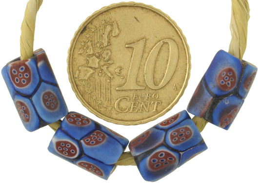 Antique Venetian Millefiori Mosaic Glass Trade Beads, 11Mm - alternate view