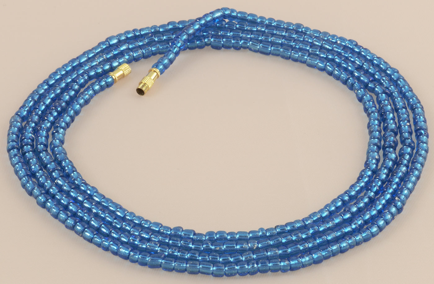 Screw Clasp Deep Ocean Blue Waist Beads – African Handmade Body Jewelry