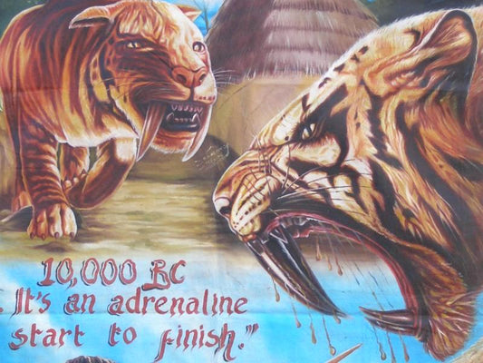 Original 10,000 Bc Hand-Painted Movie Poster By Armahsco, 61X38 Inches - alternate view