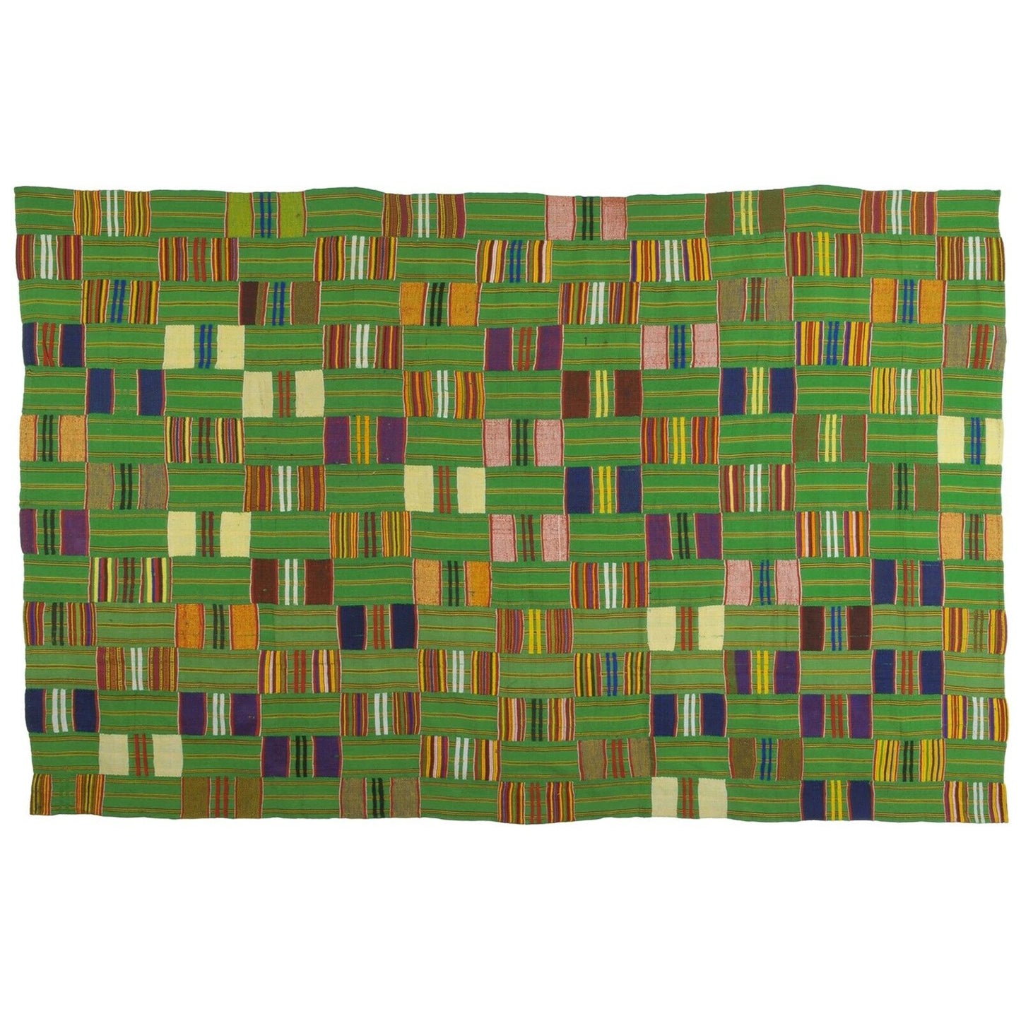 Vintage Handwoven Ewe Kente Cloth – 1970s Woman Size | Ghana Heritage