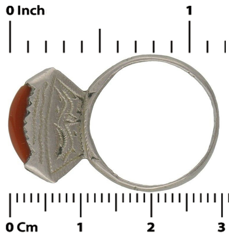 Old Ring Tuareg Silver Jewelry African Art Niger Mali Ethnic Berber - close-up