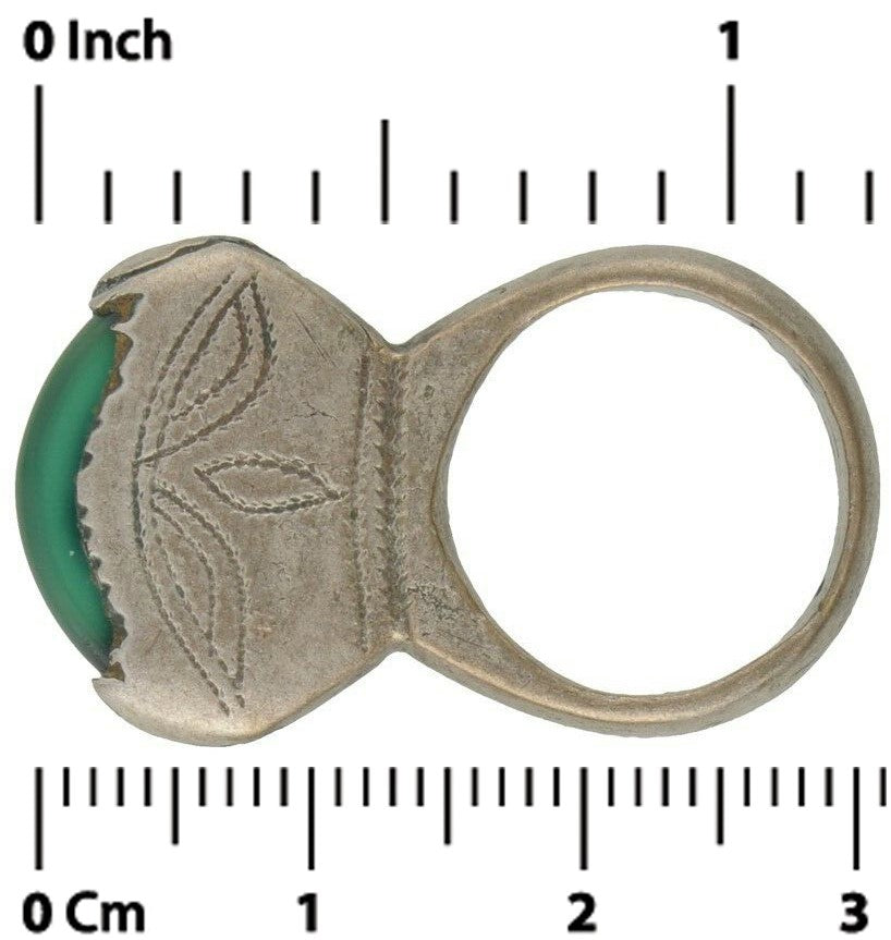 African Tuareg Ring Old Silver Ethnic Jewelry Nigeria Mali Niger West Africa - enhanced texture view