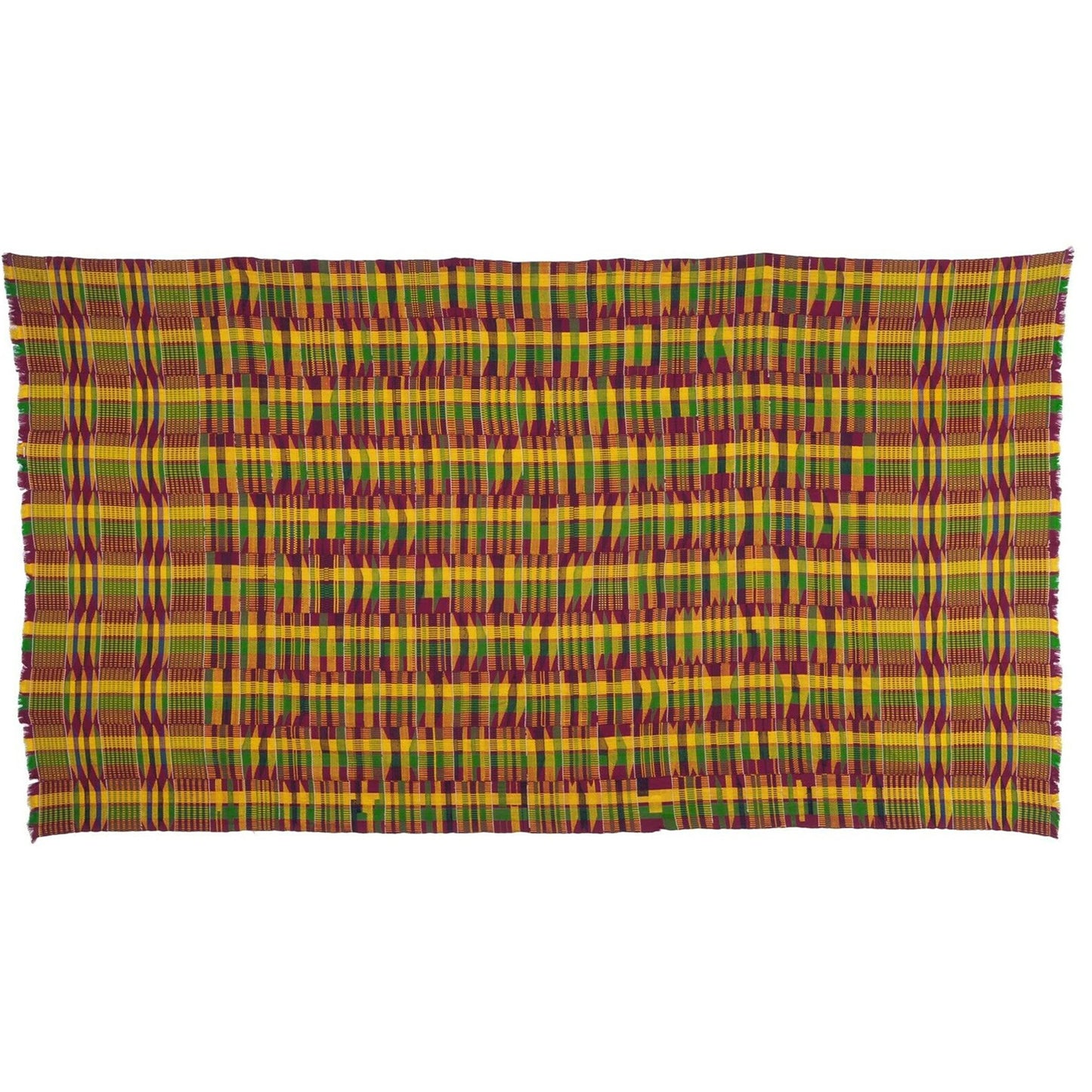 Handwoven Ashanti Kente – Rare Vintage Silk Woman’s Cloth 75″×40¾″