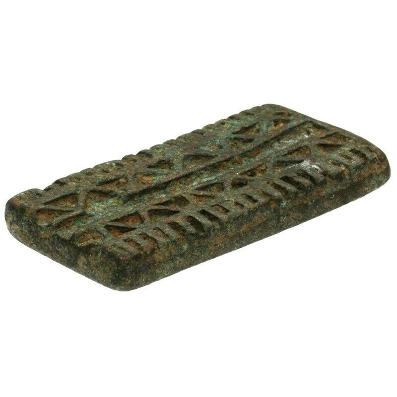 Large Antique Akan Brass Goldweight – Lost Wax Geometric Design