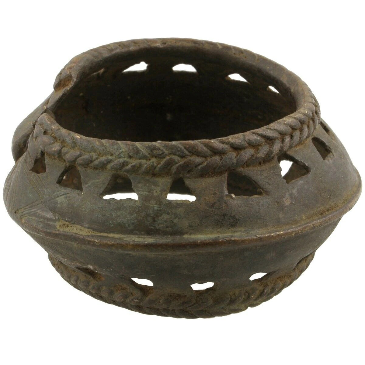 African Old Brass Bronze Bracelet Currency Akan Fulani Ghana / Burkina Faso - product focus