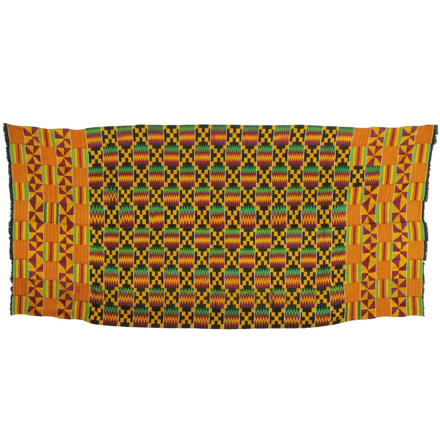 Rare Handwoven Ashanti Kente “Fathia Nkumah” – Woman Size 209 × 105 cm