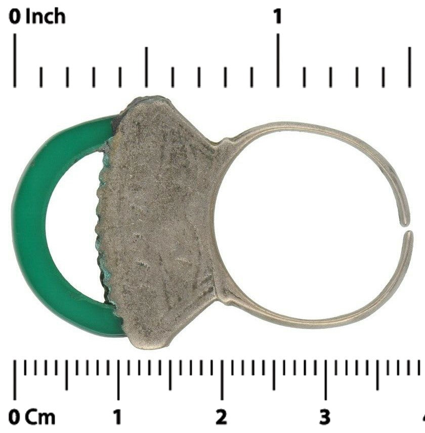 Old Tuareg Silver Ring African Niger Nigeria Mali Ethnic Jewelry - close-up