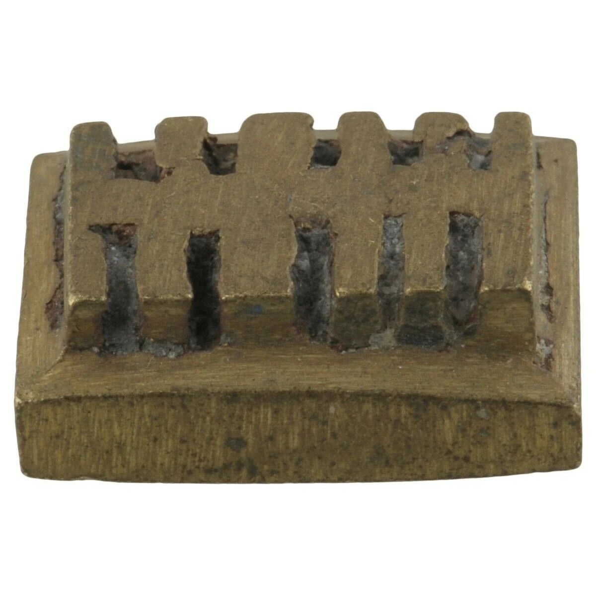 Vintage Ashanti Akan Brass Goldweight – Lost Wax Geometric Design