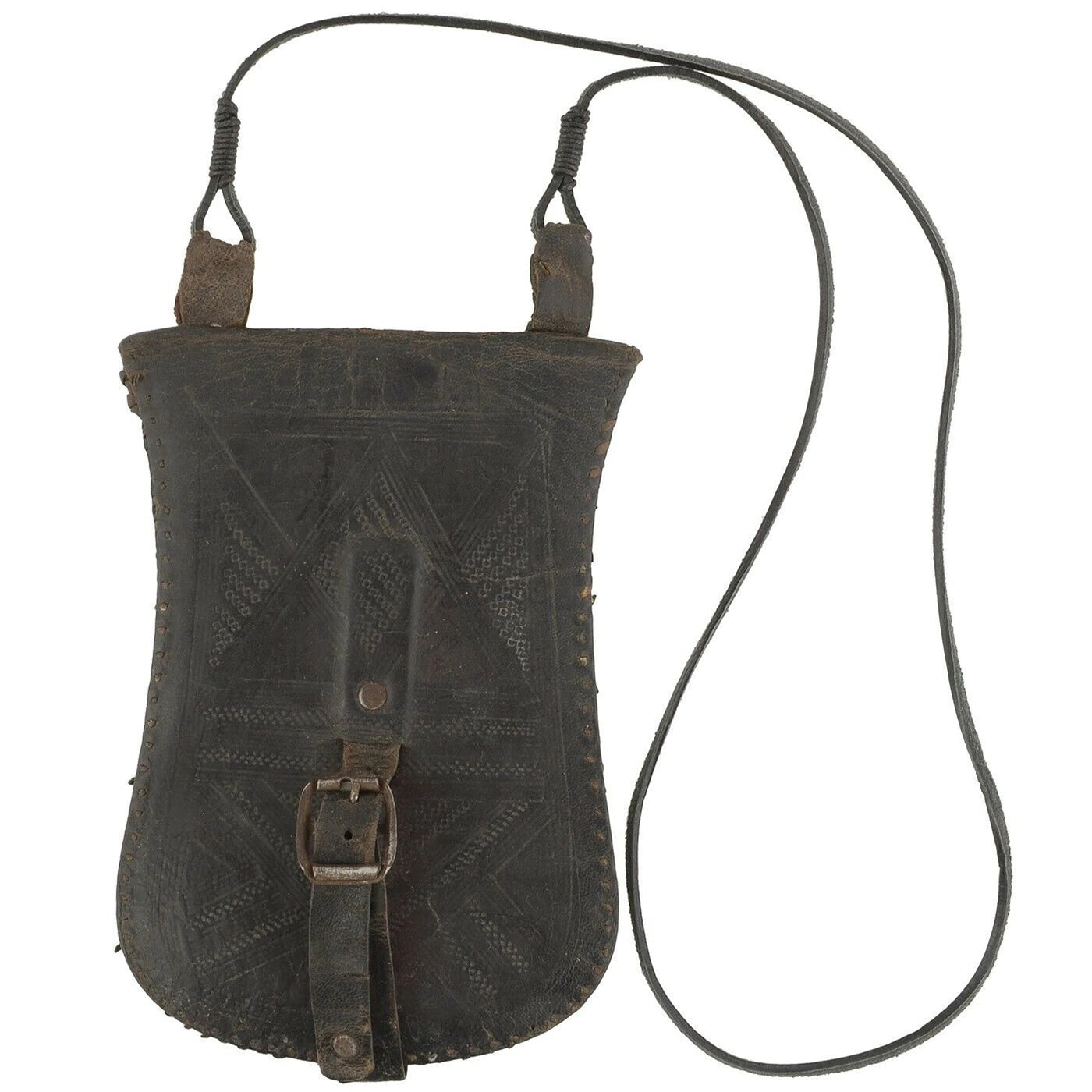 Authentic Tuareg Leather Purse – Sahara Nomad Ethnic Wallet