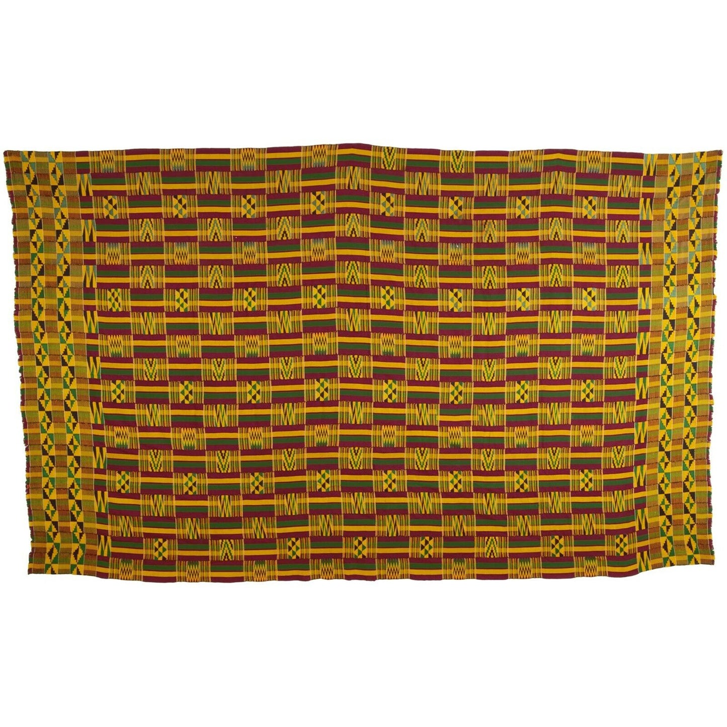 Vintage Handwoven Ashanti Kente Cloth – Man Size 120″×74″