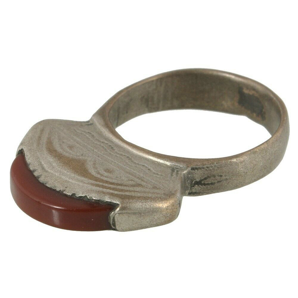 Silver Tuareg Ring African Niger Vintage Jewelry Nigeria Mali West Africa Ethnic - zoomed-in detail