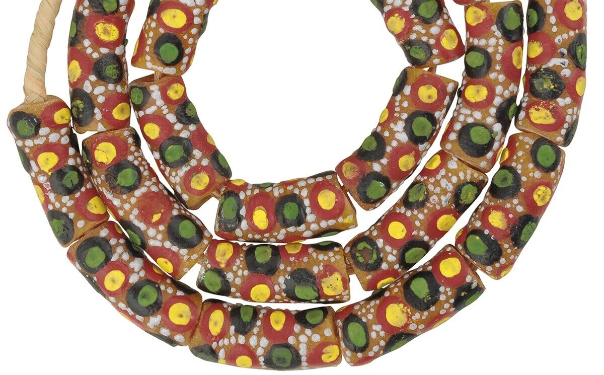 Authentic Ghana Krobo Glass Beads Recycled African Trade - alternate view