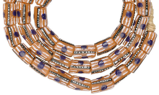 Fancy African Trade Beads - Recycled Glass Krobo Beads 9Mm - alternate view