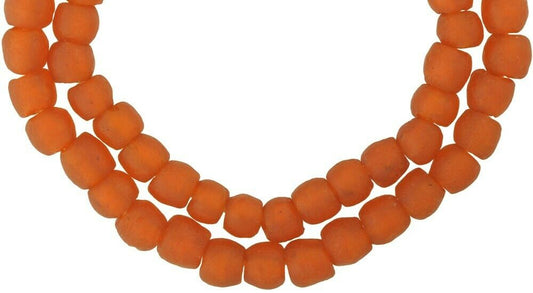 Authentic African Trade Beads - Translucent Recycled Bottle Glass - alternate view