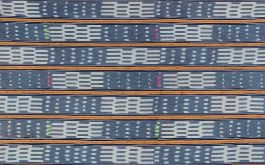 Vintage Woman‑Size Handwoven Baule Cloth – Ivory Coast 58″×40½″