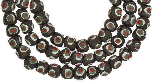 Authentic 11Mm Ghana Krobo Recycled Glass Beads - 26" Strand - alternate view