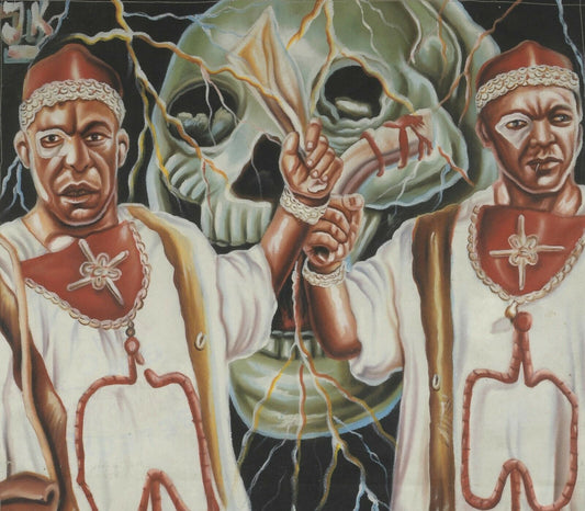 Faces On Fire 2 Movie Poster - Authentic Ghanaian Hand-Painted Art - alternate view